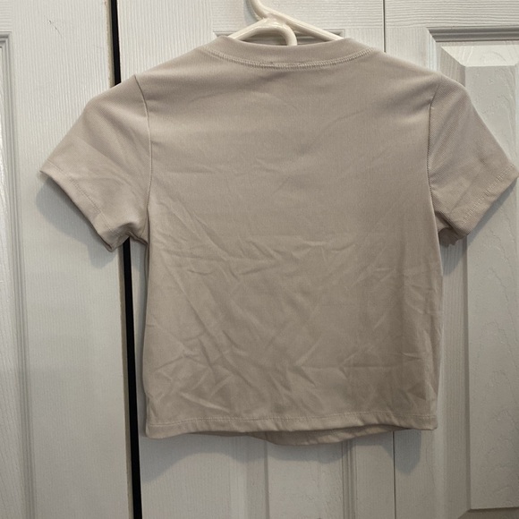 Ardene Tan Button Up Tshirt - Picture 2 of 2